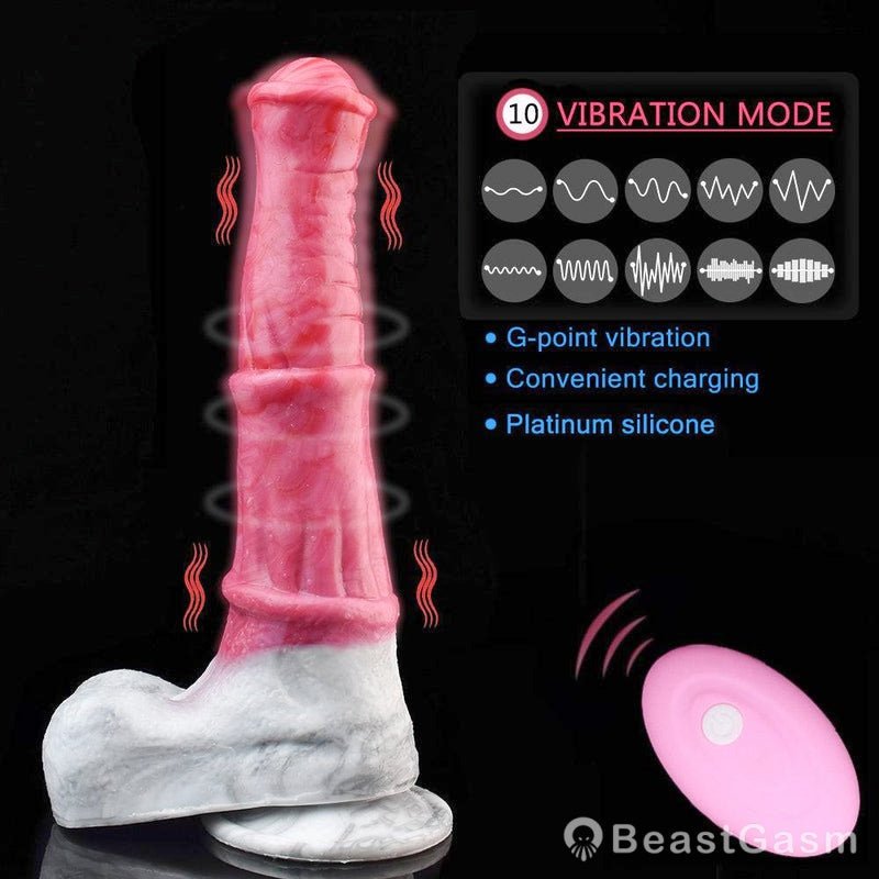 🐴 Taranus Vibrating Minotaur Dildo – Huge 9.6 - Inch for Deep Satisfaction - BeastGasm