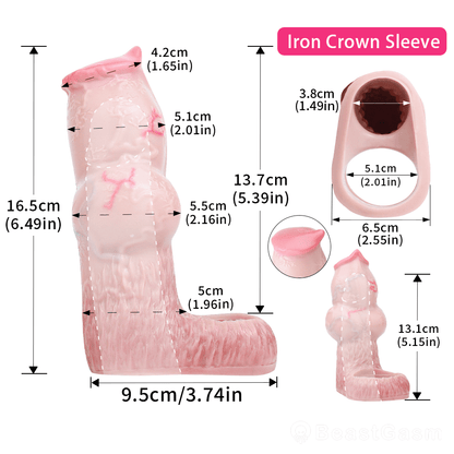 Thutes Royal Penis Sleeve: Knotted Girth & Clit Stimulator 👑 - BeastGasm