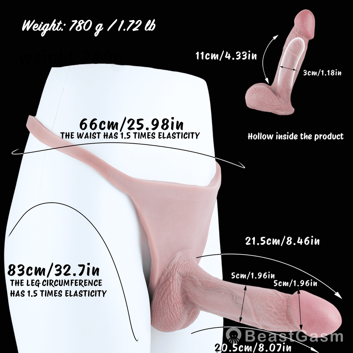 🌟 Titan Curve Dual Ring Penis Extender Sleeve - BeastGasm