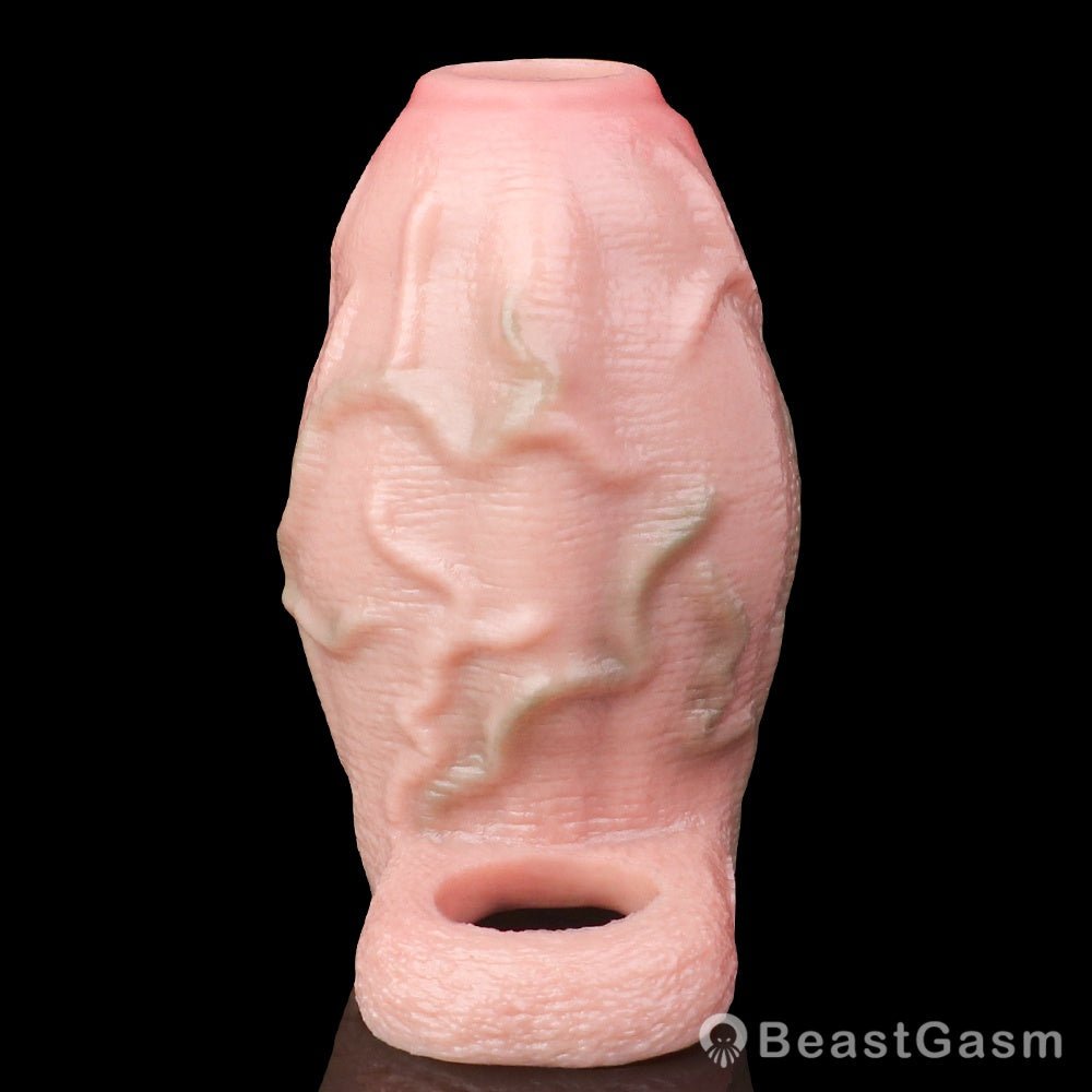 Titan Grip Penis Sleeve 🐉 Soft Silicone, Big Girth Thrills - BeastGasm
