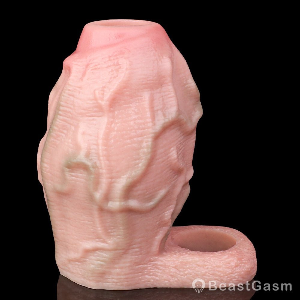 Titan Grip Penis Sleeve 🐉 Soft Silicone, Big Girth Thrills - BeastGasm