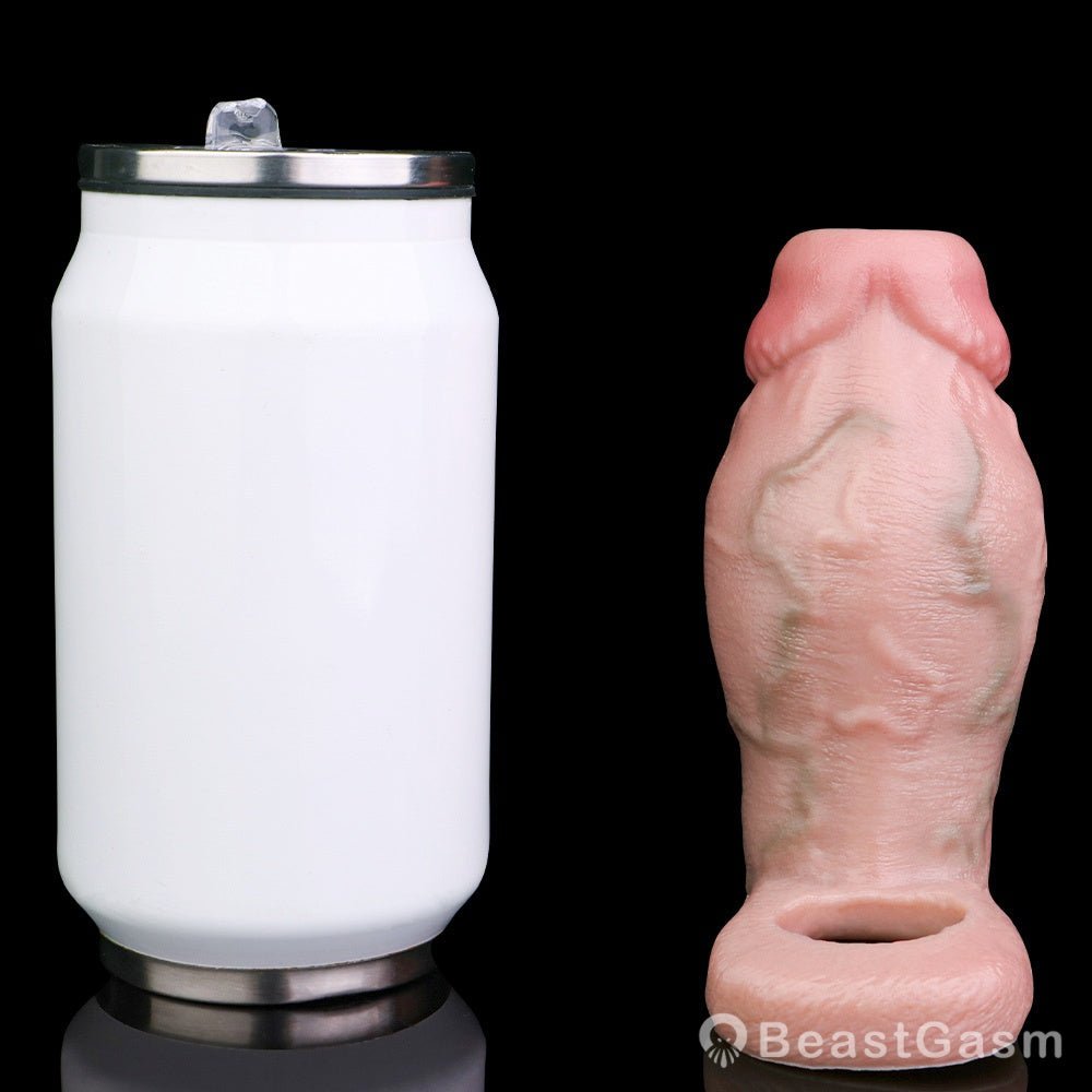 Titan Grip Penis Sleeve 🦇 Soft Silicone, Big Glans Thrills - BeastGasm
