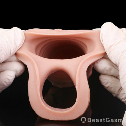 Titan Grip – Thunder Rod ⚡ Realistic Penis Sleeve with Fantasy Knots - BeastGasm