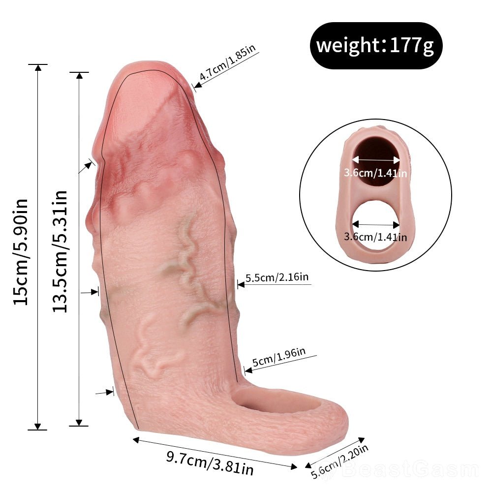 Titan Grip – Thunder Rod ⚡ Realistic Penis Sleeve with Fantasy Knots - BeastGasm