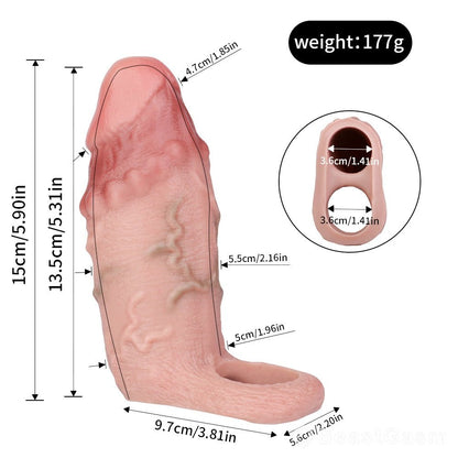 Titan Grip – Thunder Rod ⚡ Realistic Penis Sleeve with Fantasy Knots - BeastGasm