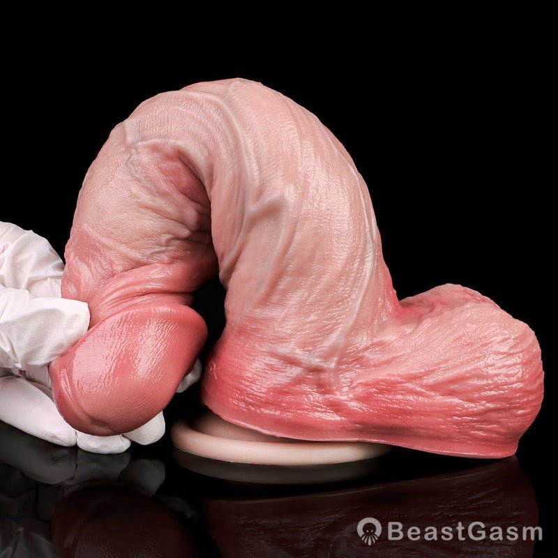 🧸 Titan Realistic Anal Dildo Lifelike Platinum Silicone Toy - BeastGasm