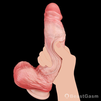 🧸 Titan Realistic Anal Dildo Lifelike Platinum Silicone Toy - BeastGasm