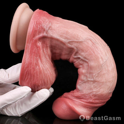 🧸 Titan Realistic Anal Dildo Lifelike Platinum Silicone Toy - BeastGasm