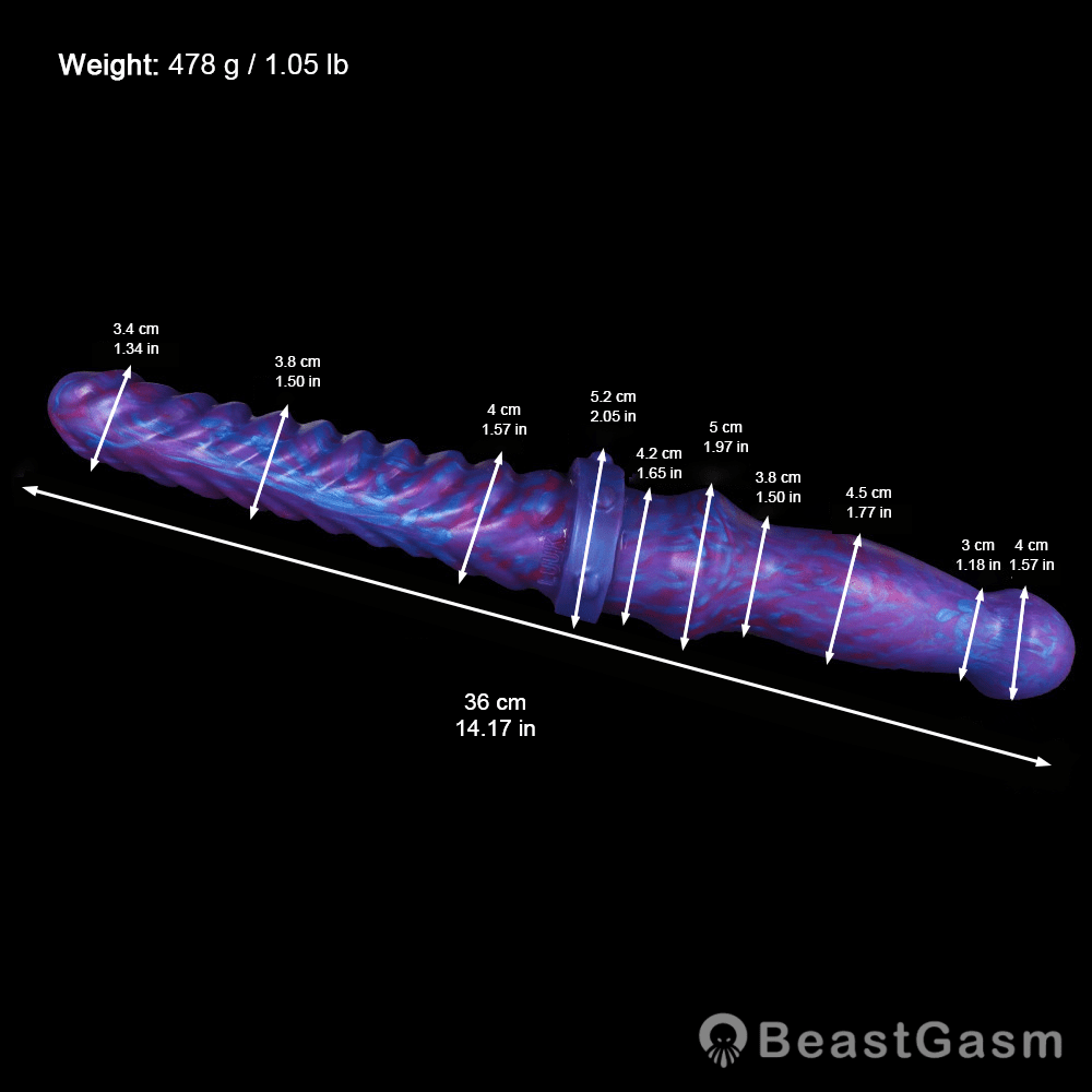 💙 Titan Twin Double Ended Fantasy Dildo | BeastGasm - BeastGasm
