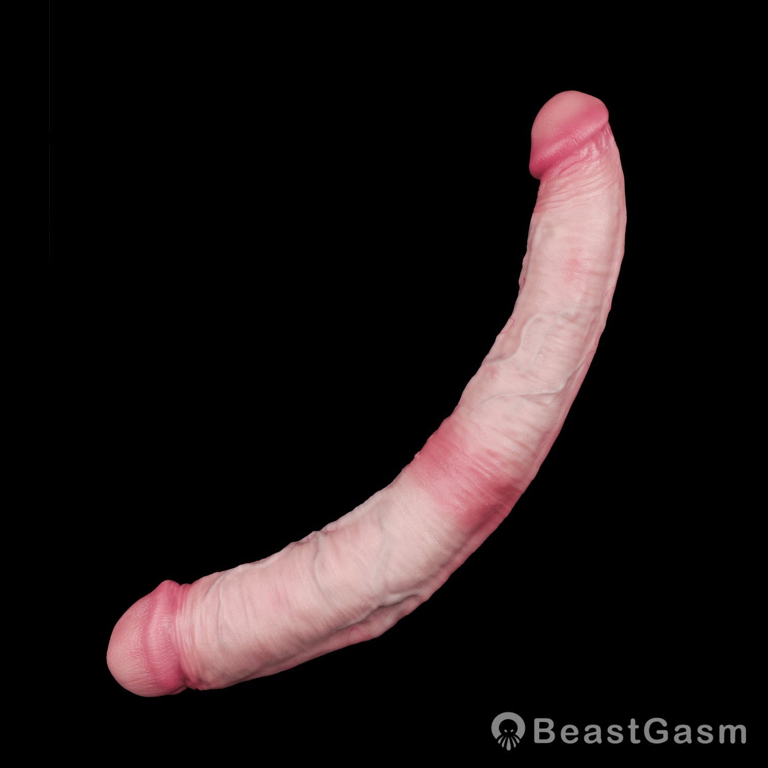 🔥 Titan Twin Thick Long Double Dildo — Platinum Silicone Fantasy Toy - BeastGasm