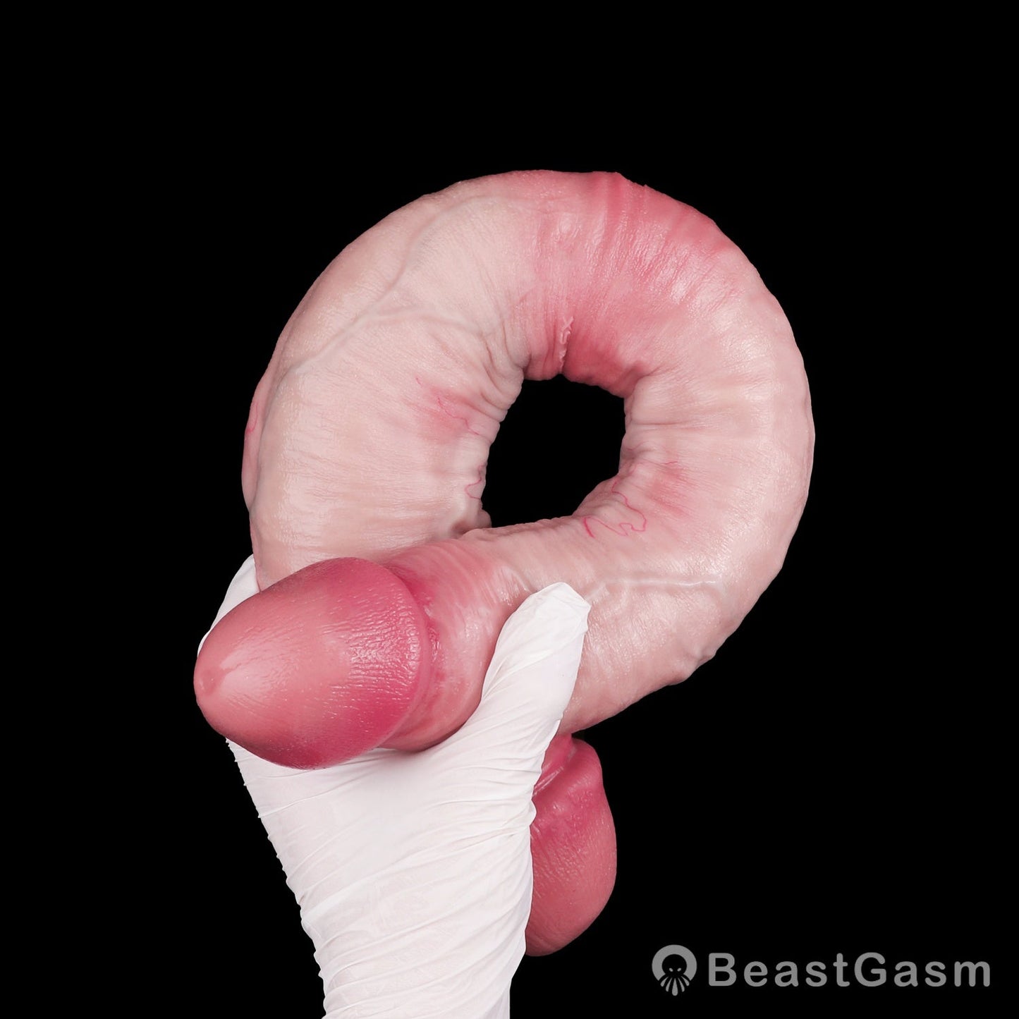 🔥 Titan Twin Thick Long Double Dildo — Platinum Silicone Fantasy Toy - BeastGasm