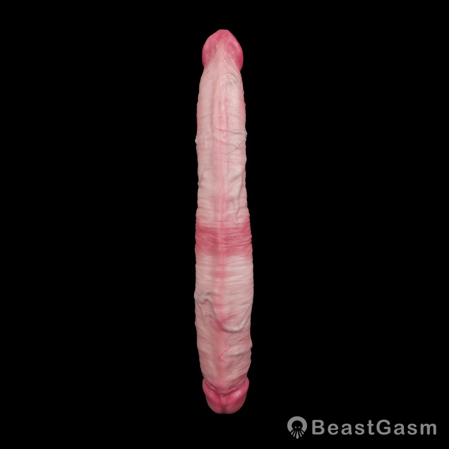 🔥 Titan Twin Thick Long Double Dildo — Platinum Silicone Fantasy Toy - BeastGasm