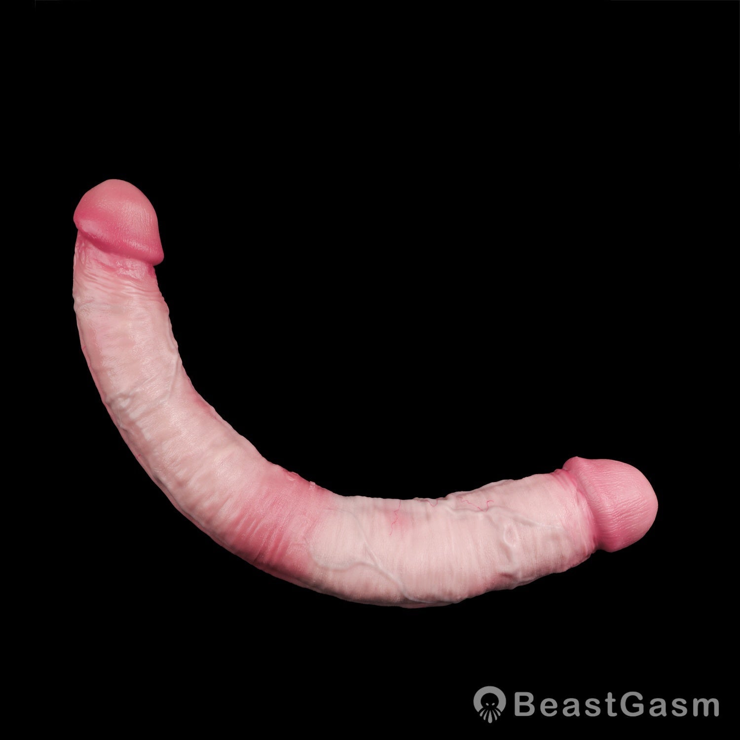 🔥 Titan Twin Thick Long Double Dildo — Platinum Silicone Fantasy Toy - BeastGasm