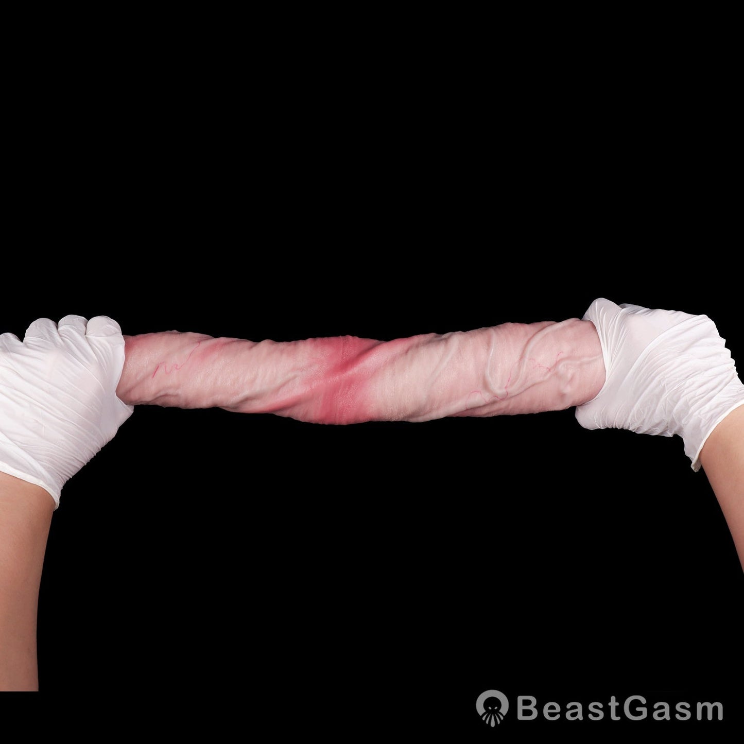 🔥 Titan Twin Thick Long Double Dildo — Platinum Silicone Fantasy Toy - BeastGasm