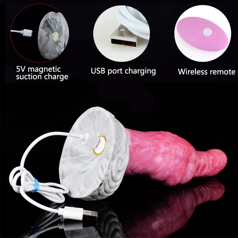 👾 Ulrichus 8.6 - Inch Vibrating Knot Vibrator – G - Spot Butt Plug for Wild Pleasure - BeastGasm