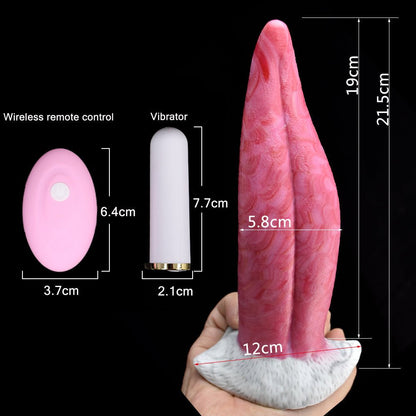 Ulyssion Vibrating Monster Tongue Dildo – 8.4” Fantasy Pleasure - BeastGasm