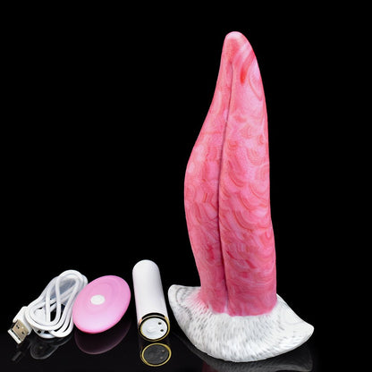 Ulyssion Vibrating Monster Tongue Dildo – 8.4” Fantasy Pleasure - BeastGasm