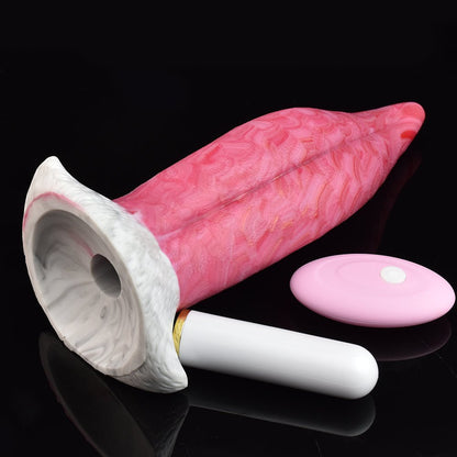 Ulyssion Vibrating Monster Tongue Dildo – 8.4” Fantasy Pleasure - BeastGasm