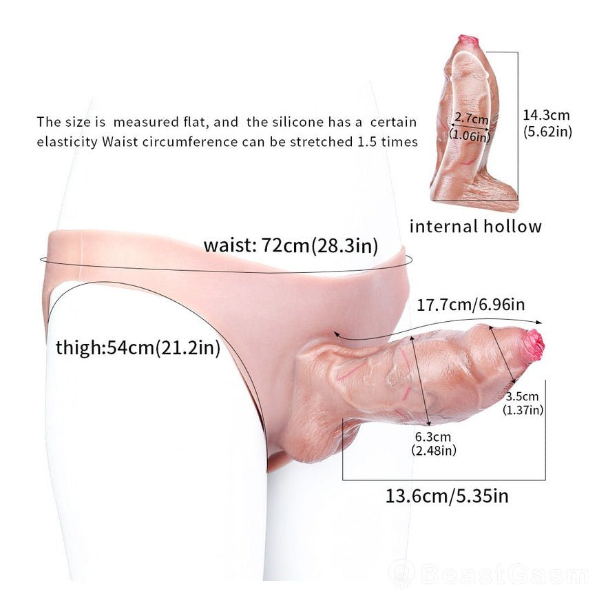 Veiny Penis Sheath Underwear – Heavy - Duty Girth Booster for Men 💪 - BeastGasm