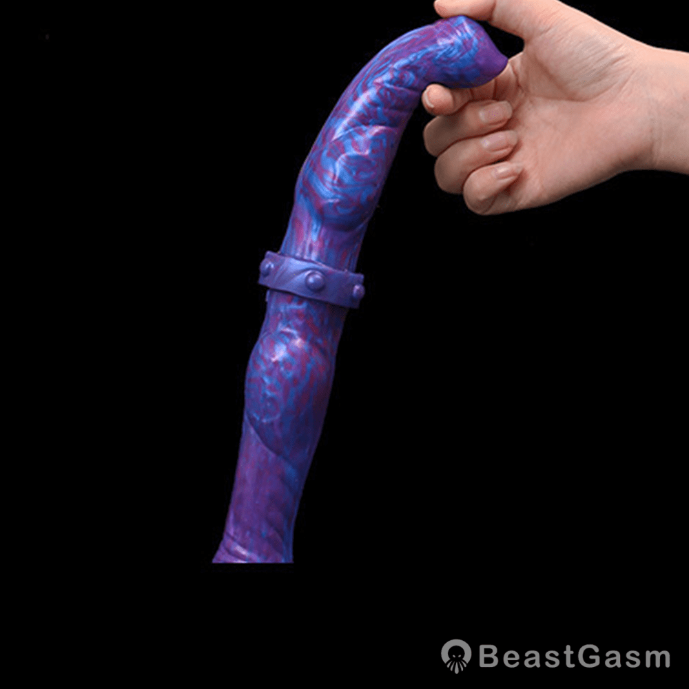 🦋 Velvet Swirl Liquid Silicone Fantasy Double Ended Dildo - BeastGasm