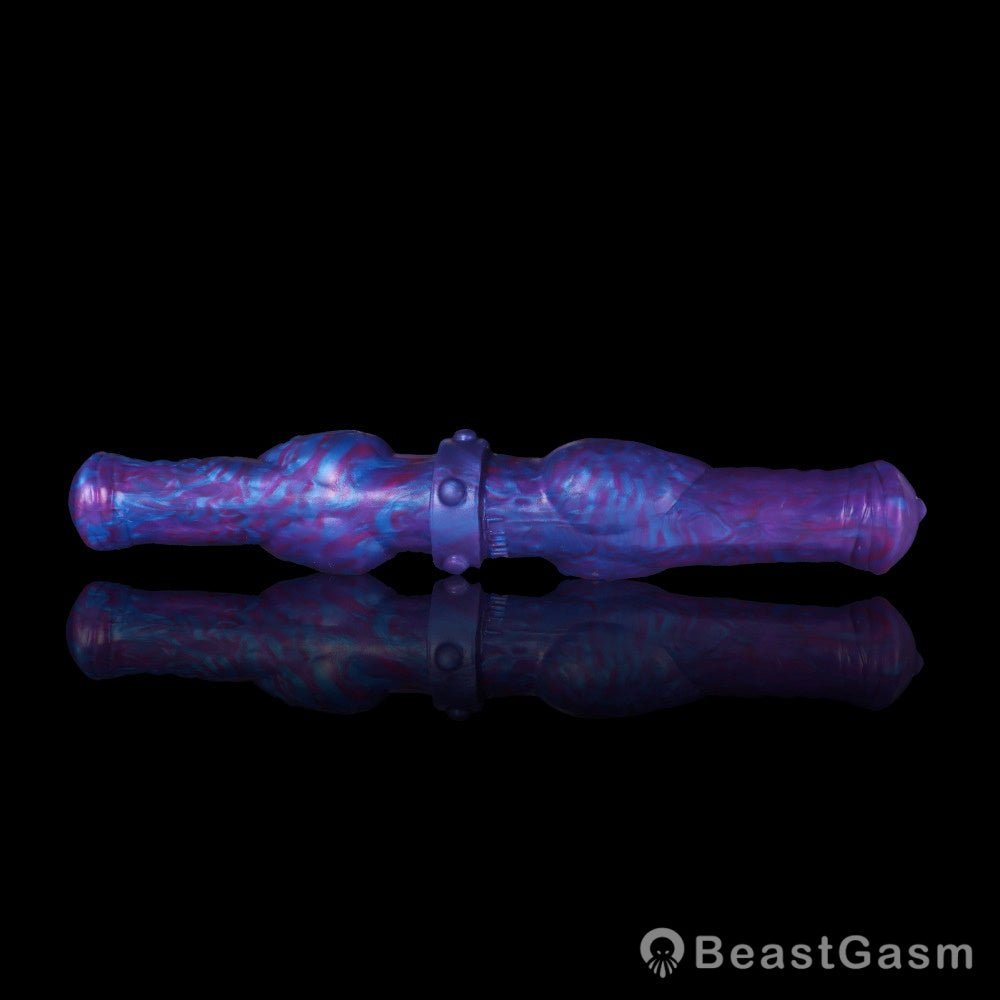 🦋 Velvet Swirl Liquid Silicone Fantasy Double Ended Dildo - BeastGasm