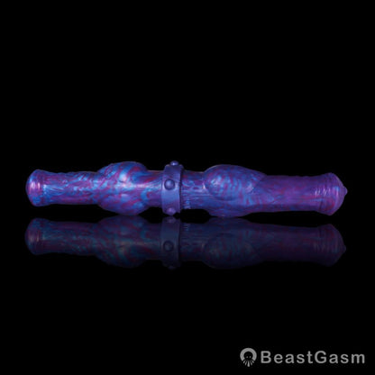 🦋 Velvet Swirl Liquid Silicone Fantasy Double Ended Dildo - BeastGasm