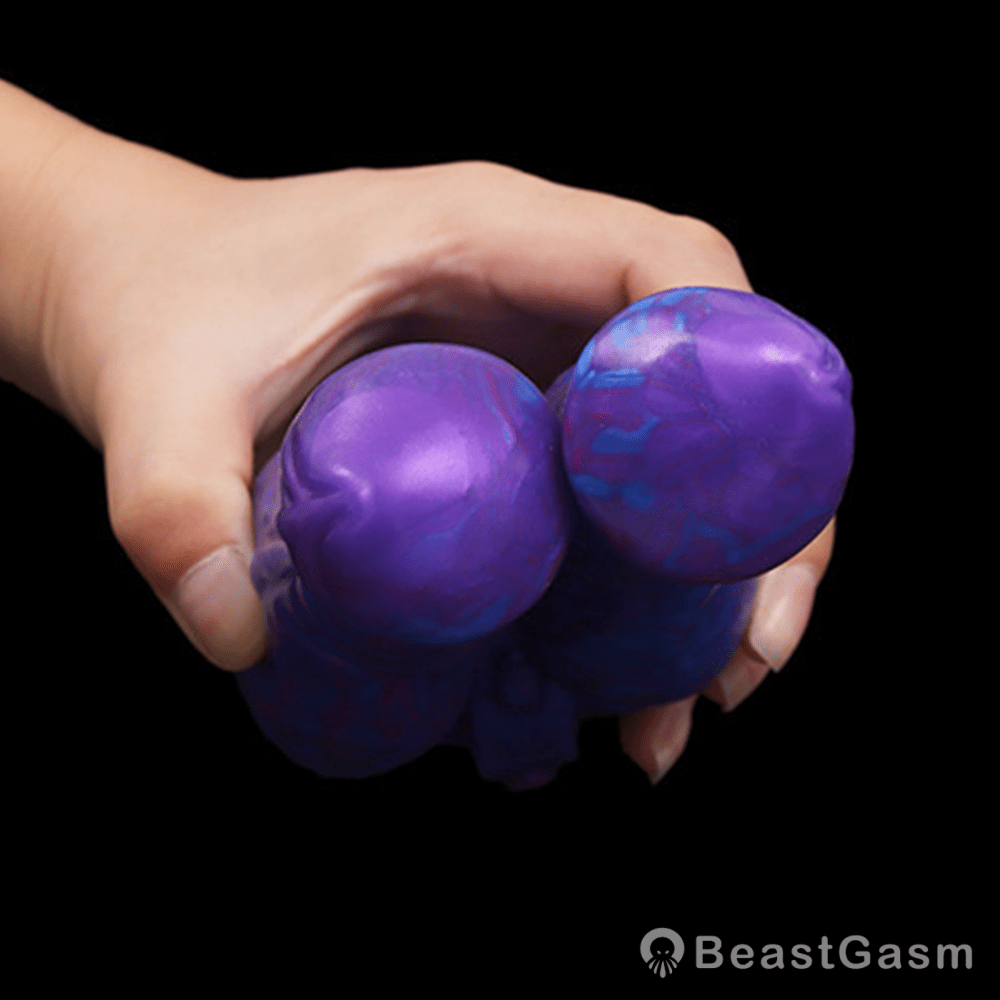 🦋 Velvet Swirl Liquid Silicone Fantasy Double Ended Dildo - BeastGasm