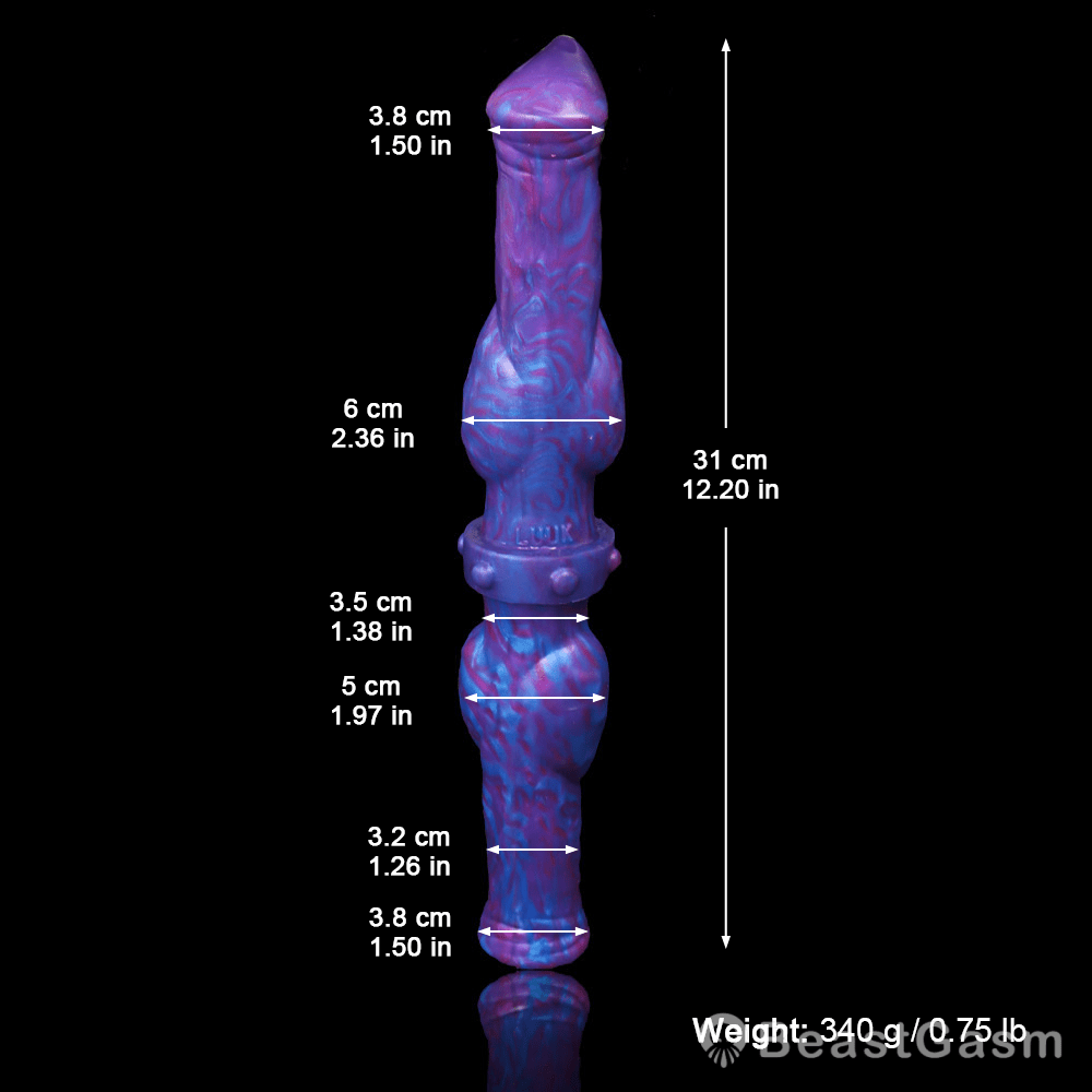 🦋 Velvet Swirl Liquid Silicone Fantasy Double Ended Dildo - BeastGasm