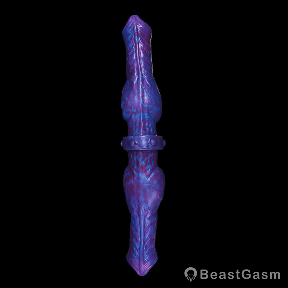 🦋 Velvet Swirl Liquid Silicone Fantasy Double Ended Dildo - BeastGasm