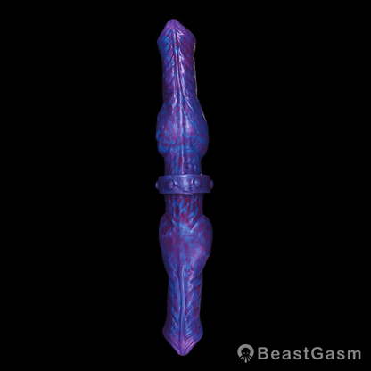 🦋 Velvet Swirl Liquid Silicone Fantasy Double Ended Dildo - BeastGasm