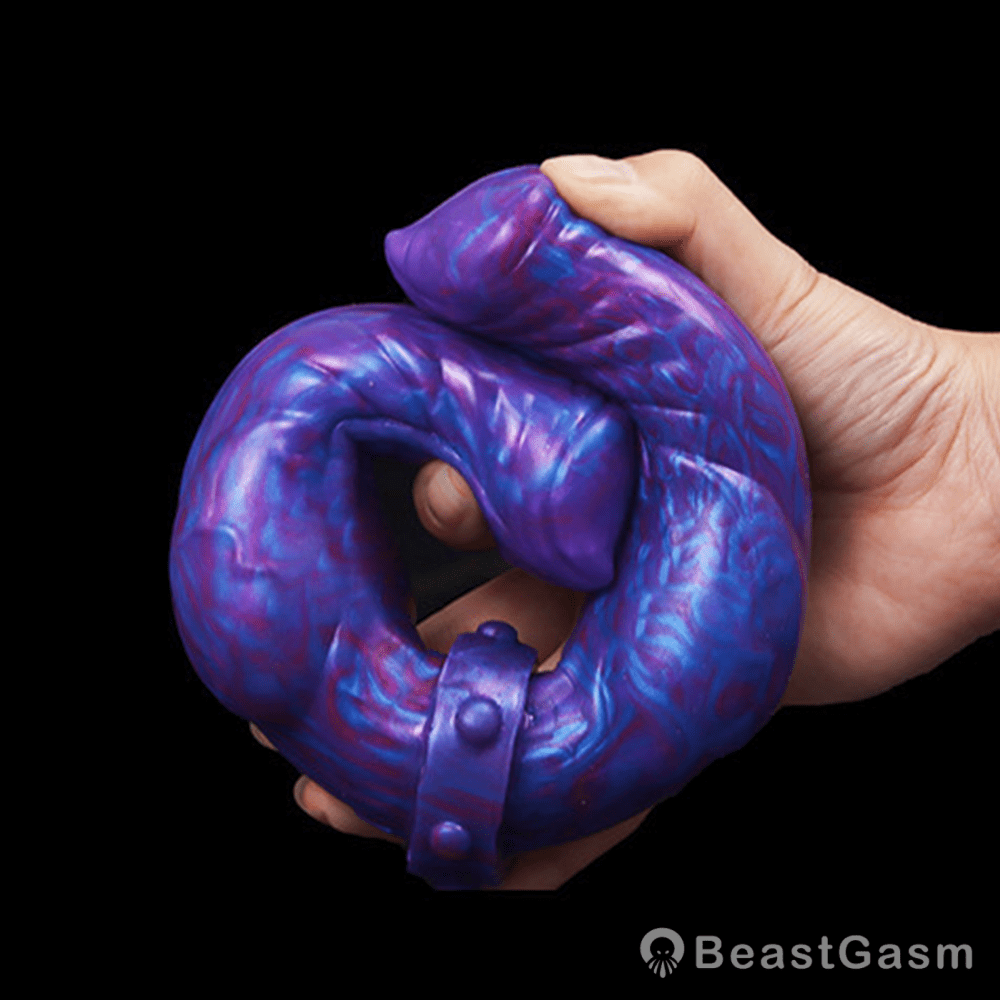 🦋 Velvet Swirl Liquid Silicone Fantasy Double Ended Dildo - BeastGasm