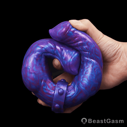 🦋 Velvet Swirl Liquid Silicone Fantasy Double Ended Dildo - BeastGasm