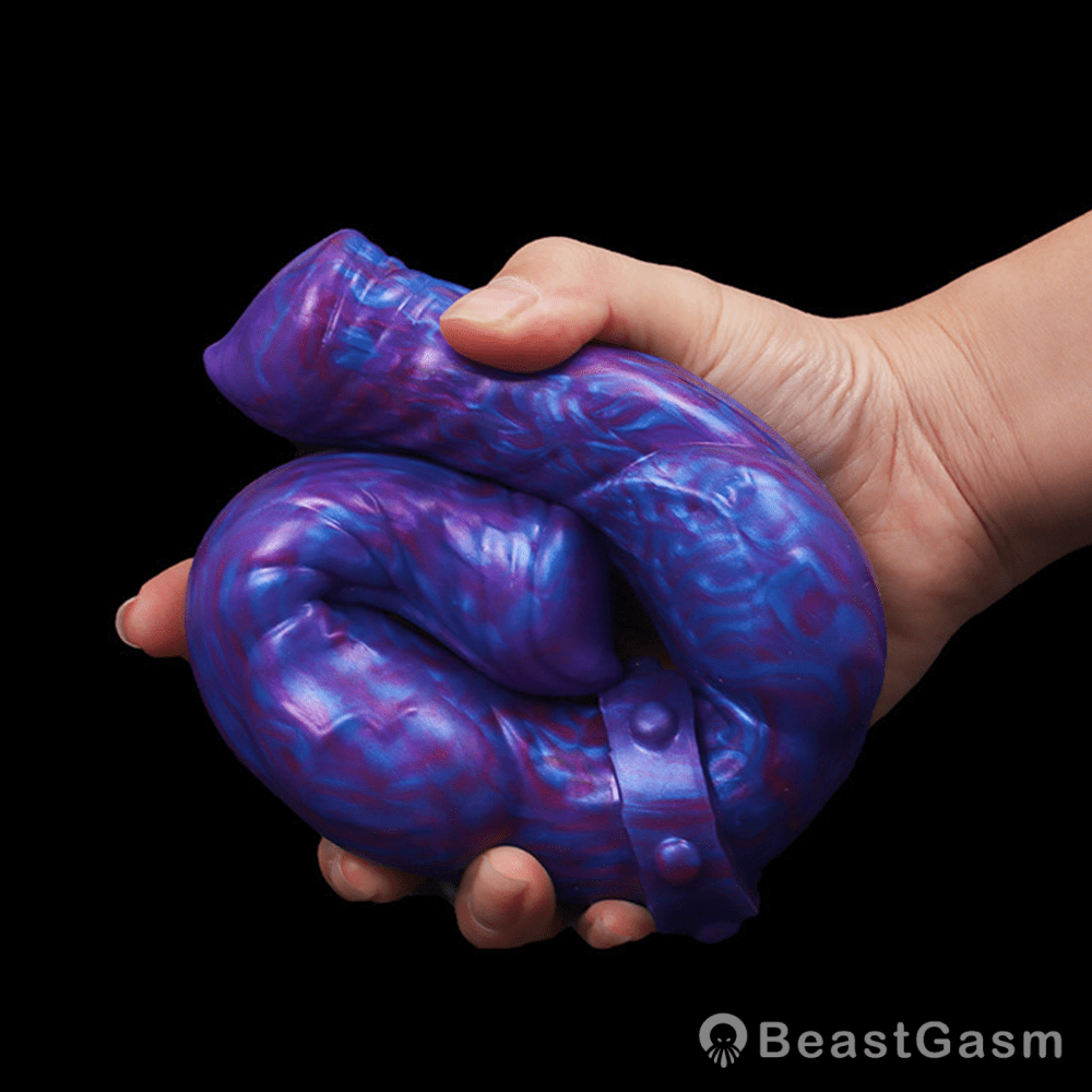 🦋 Velvet Swirl Liquid Silicone Fantasy Double Ended Dildo - BeastGasm