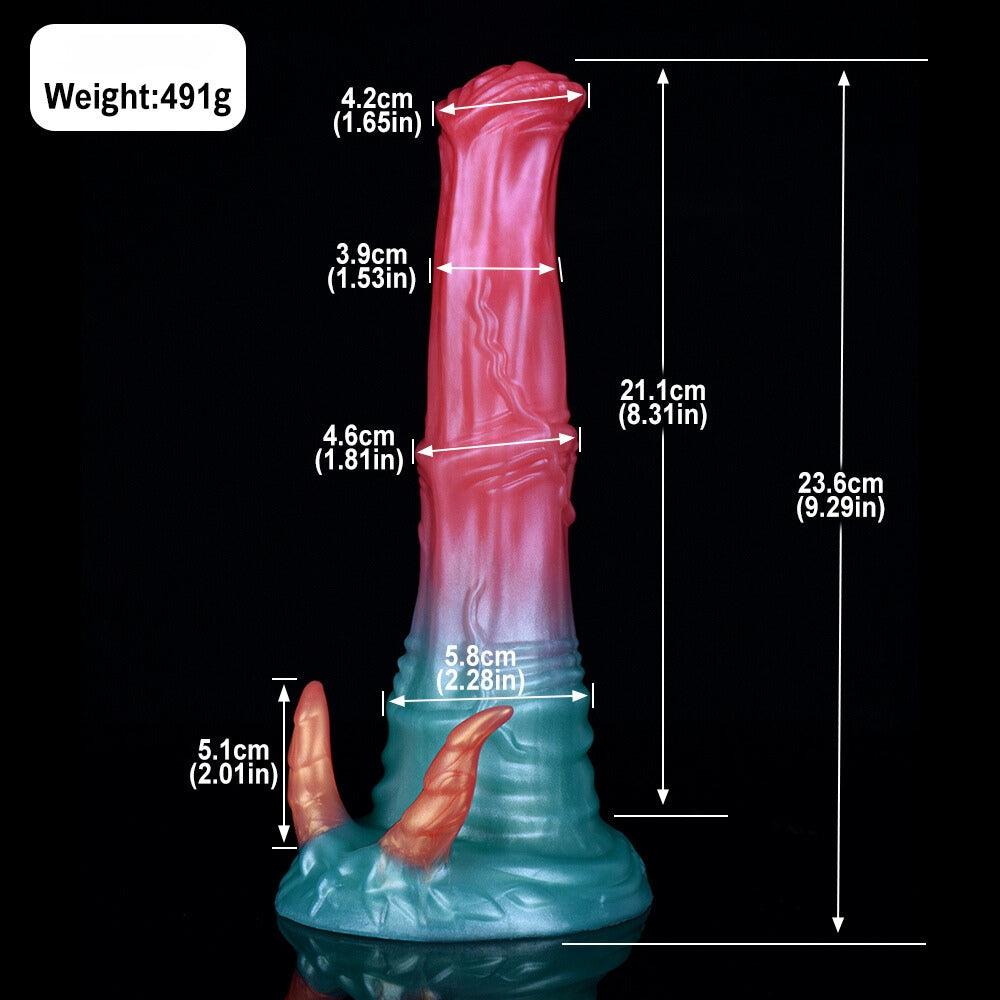 Vicky Demon Horse Dildo – 9.29” Textured Fantasy Toy with Horns - BeastGasm