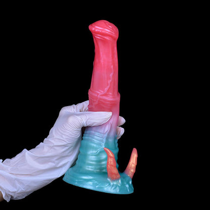 Vicky Demon Horse Dildo – 9.29” Textured Fantasy Toy with Horns - BeastGasm