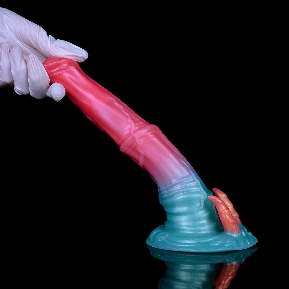 Vicky Demon Horse Dildo – 9.29” Textured Fantasy Toy with Horns - BeastGasm
