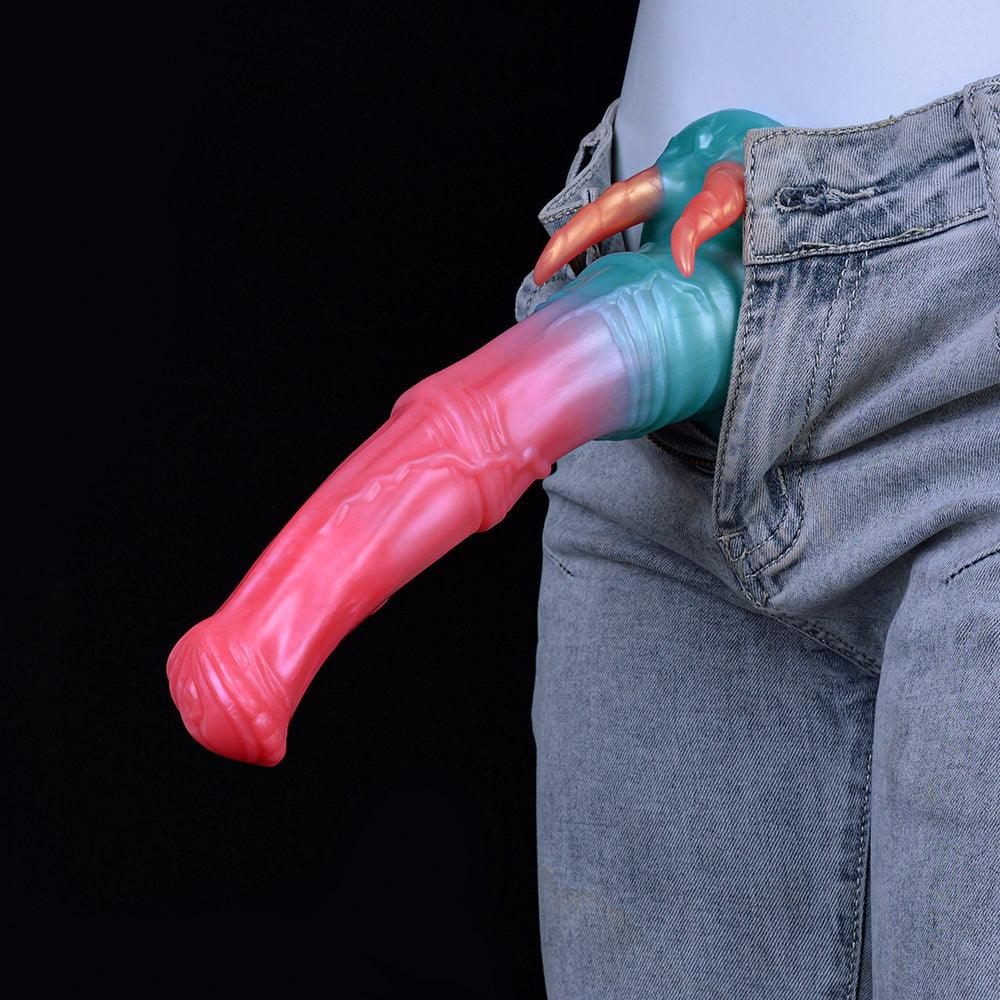 Vicky Demon Horse Dildo – 9.29” Textured Fantasy Toy with Horns - BeastGasm