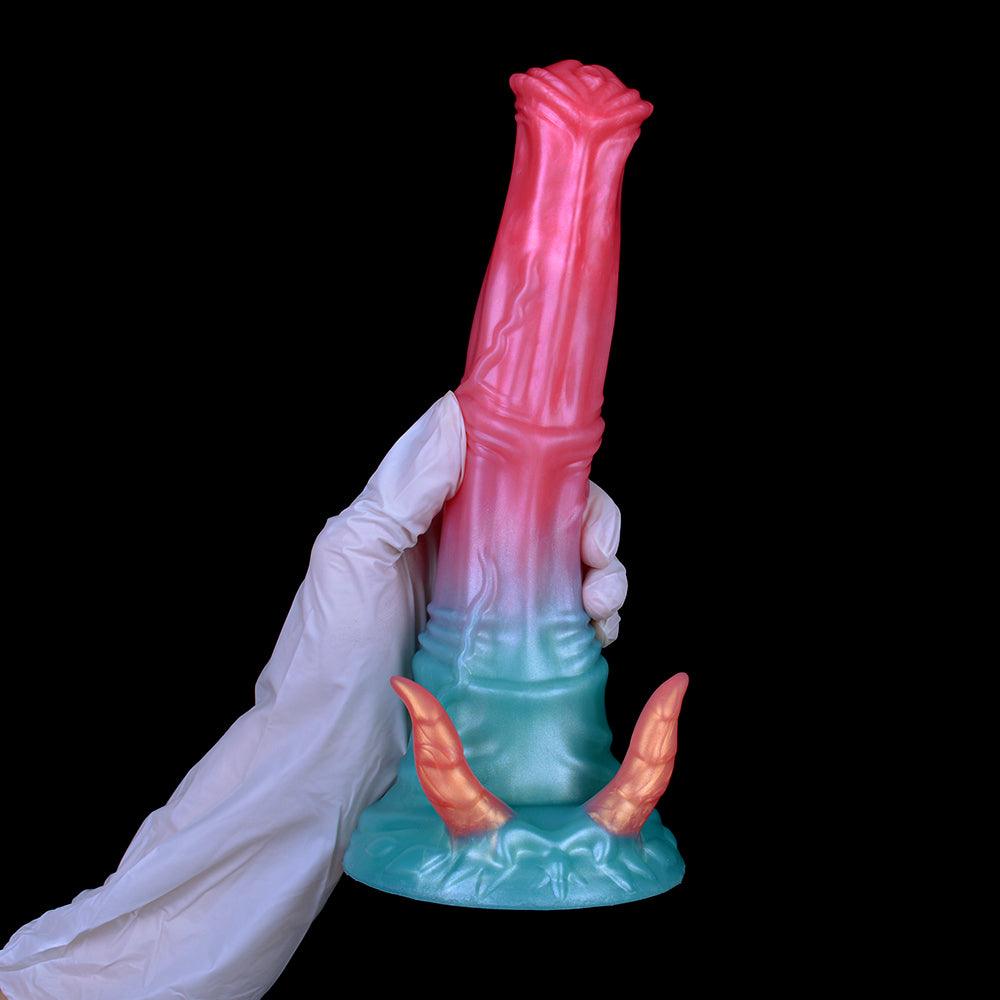 Vicky Demon Horse Dildo – 9.29” Textured Fantasy Toy with Horns - BeastGasm