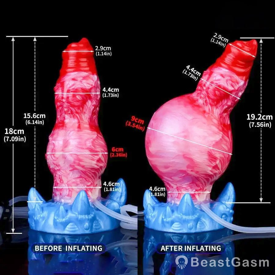 🐦‍🔥 Victor Inflatable Dragon Silicone Dildo – Hands - Free Fantasy Fun - BeastGasm