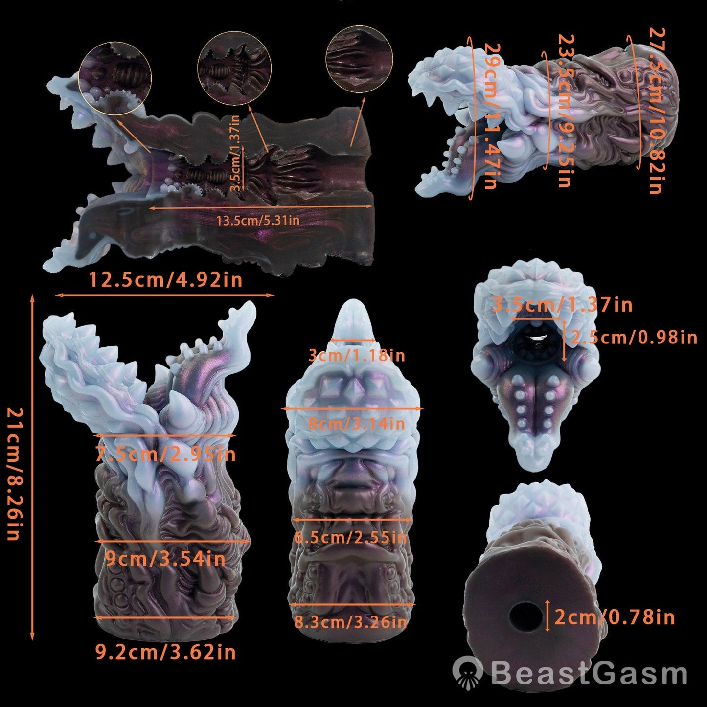🦠 Void Predator Alien Fantasy Masturbator – Platinum Silicone - BeastGasm