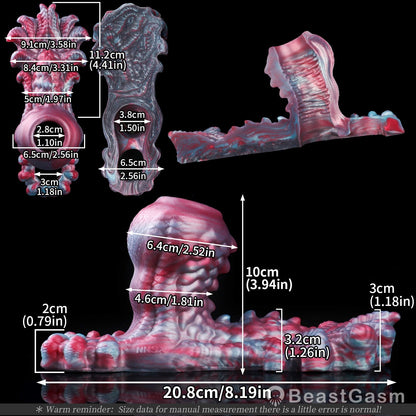 👾 Voidforge Alien Cock Sleeve & Grinder | Platinum Silicone - BeastGasm