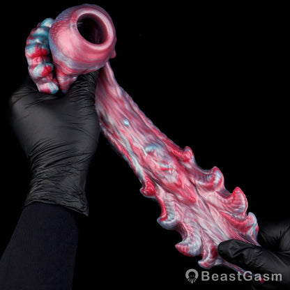 👾 Voidforge Alien Cock Sleeve & Grinder | Platinum Silicone - BeastGasm