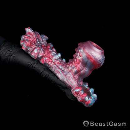 👾 Voidforge Alien Cock Sleeve & Grinder | Platinum Silicone - BeastGasm