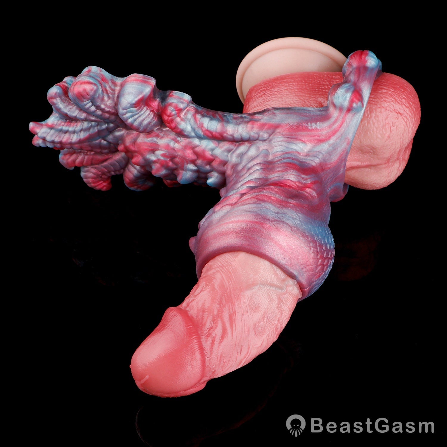 👾 Voidforge Alien Cock Sleeve & Grinder | Platinum Silicone - BeastGasm
