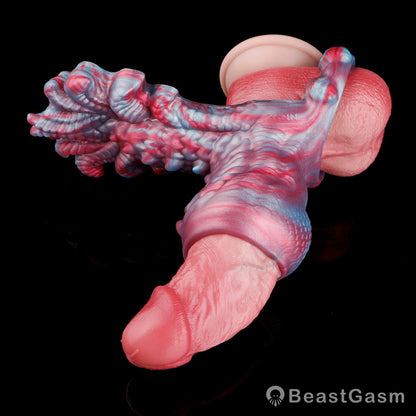 👾 Voidforge Alien Cock Sleeve & Grinder | Platinum Silicone - BeastGasm
