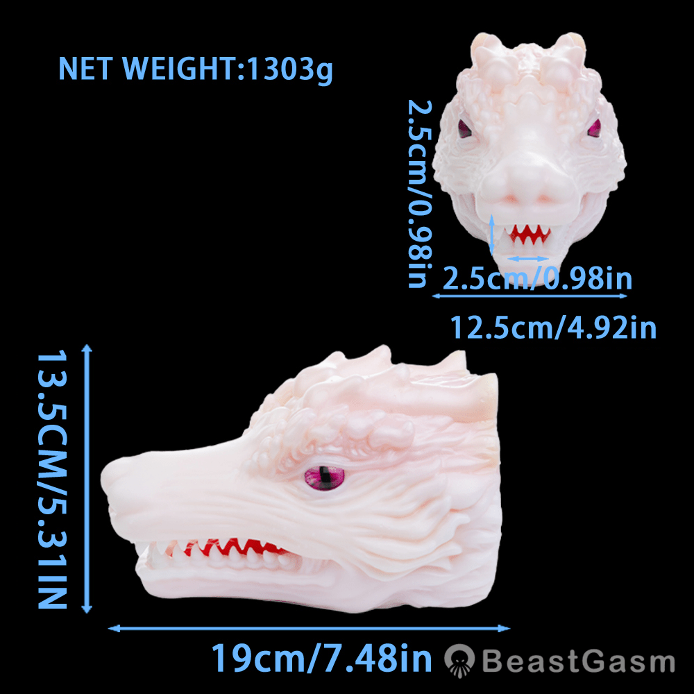 White Dragon Pocket Pussy – Fantasy Oral Silicone Toy 🐉 - BeastGasm