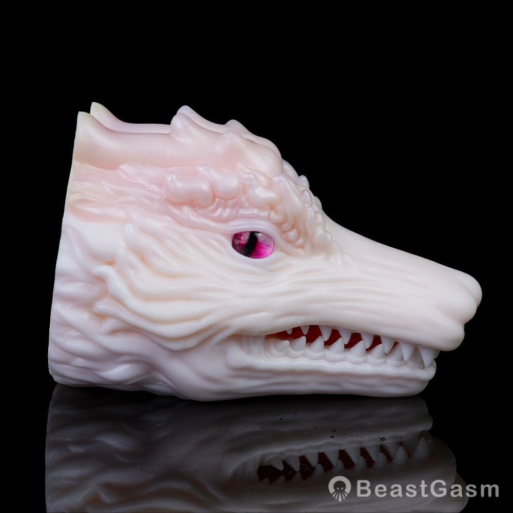 White Dragon Pocket Pussy – Fantasy Oral Silicone Toy 🐉 - BeastGasm