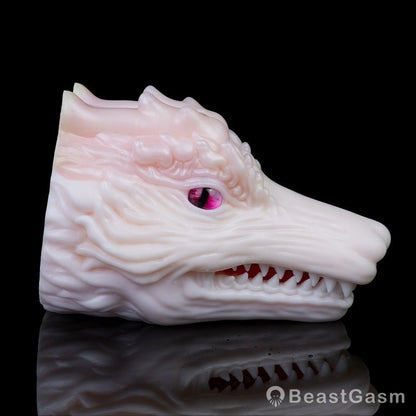 White Dragon Pocket Pussy – Fantasy Oral Silicone Toy 🐉 - BeastGasm