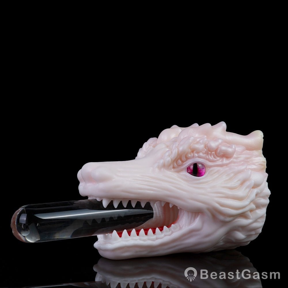 White Dragon Pocket Pussy – Fantasy Oral Silicone Toy 🐉 - BeastGasm