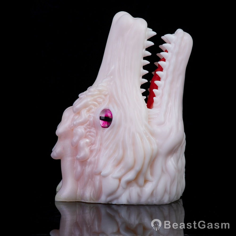 White Dragon Pocket Pussy – Fantasy Oral Silicone Toy 🐉 - BeastGasm
